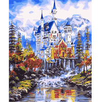 HKM-880083 Framed Picture DIY Acrylic Painting Kit - 40x50cm Eco-Friendly Non-Toxic Paint