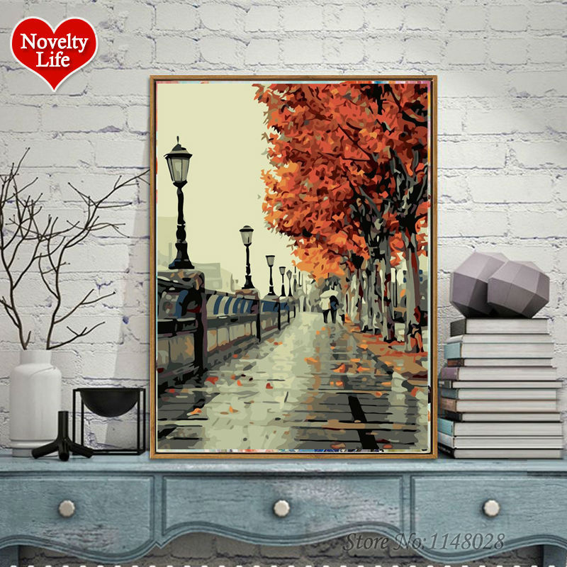 HKM-880083 Framed Picture DIY Acrylic Painting Kit - 40x50cm Eco-Friendly Non-Toxic Paint