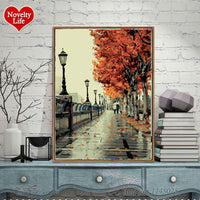 HKM-880083 Framed Picture DIY Acrylic Painting Kit - 40x50cm Eco-Friendly Non-Toxic Paint