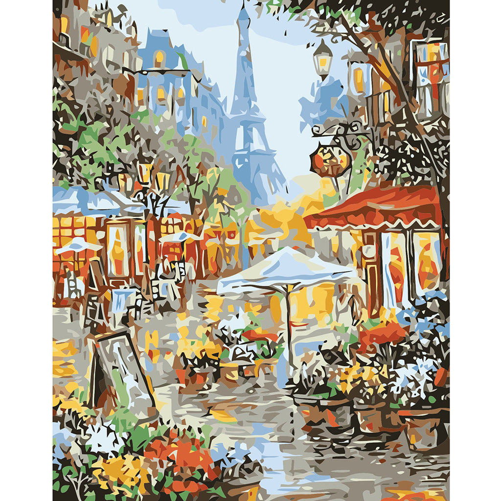 HKM-880083 Framed Picture DIY Acrylic Painting Kit - 40x50cm Eco-Friendly Non-Toxic Paint
