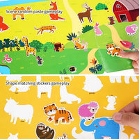 HKM-880083 Portable Baby Quiet Puzzle Sticker Book for Early Learning and Concentration Training