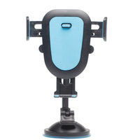HKM-880147 Flexible Long Brush Holder for Mobile Phones, Sucker Bracket for Dashboard and Glass - Durable ABS and EVA Design in Red, Blue, or Black