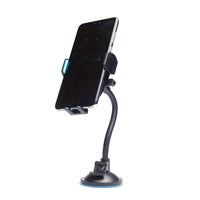 HKM-880147 Flexible Long Brush Holder for Mobile Phones, Sucker Bracket for Dashboard and Glass - Durable ABS and EVA Design in Red, Blue, or Black
