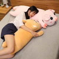 HKM-880211 Cute Animal Plush Pillows - Elephant, Pig, Shiba Inu, Koala - Soft PP Cotton Filling