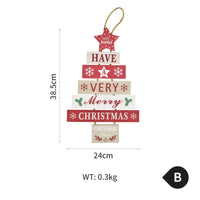HKM-880211 Wooden Christmas Blessing Wall Decoration - Rustic Holiday Home Décor