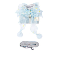 HKM-880275 Breathable Nylon Cat Chest Harness in Fairy Blue, Gray, and Pink