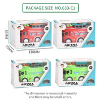 HKM-880339 Diecast Inertial Cartoon RV Vehicle Model for Children, Red/Green, 1:45 Scale, Ages 3+