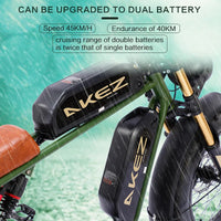 HKM-880403 48V 26Ah Electric Mountain Bike with 750W Motor | All-Terrain Adult E-Bike for Commuting & Trails | Dual Disc Brakes, 7 Speed