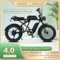 HKM-880403 48V 26Ah Electric Mountain Bike with 750W Motor | All-Terrain Adult E-Bike for Commuting & Trails | Dual Disc Brakes, 7 Speed