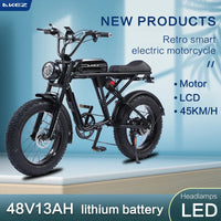 HKM-880403 48V 26Ah Electric Mountain Bike with 750W Motor | All-Terrain Adult E-Bike for Commuting & Trails | Dual Disc Brakes, 7 Speed