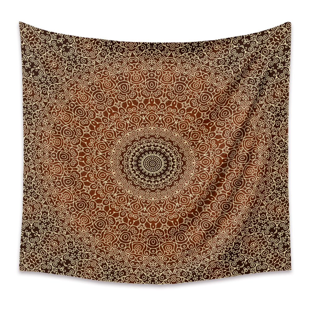 HKM-880403 Bohemian Mandala Tapestry - Polyester Fiber, Multiple Sizes Available