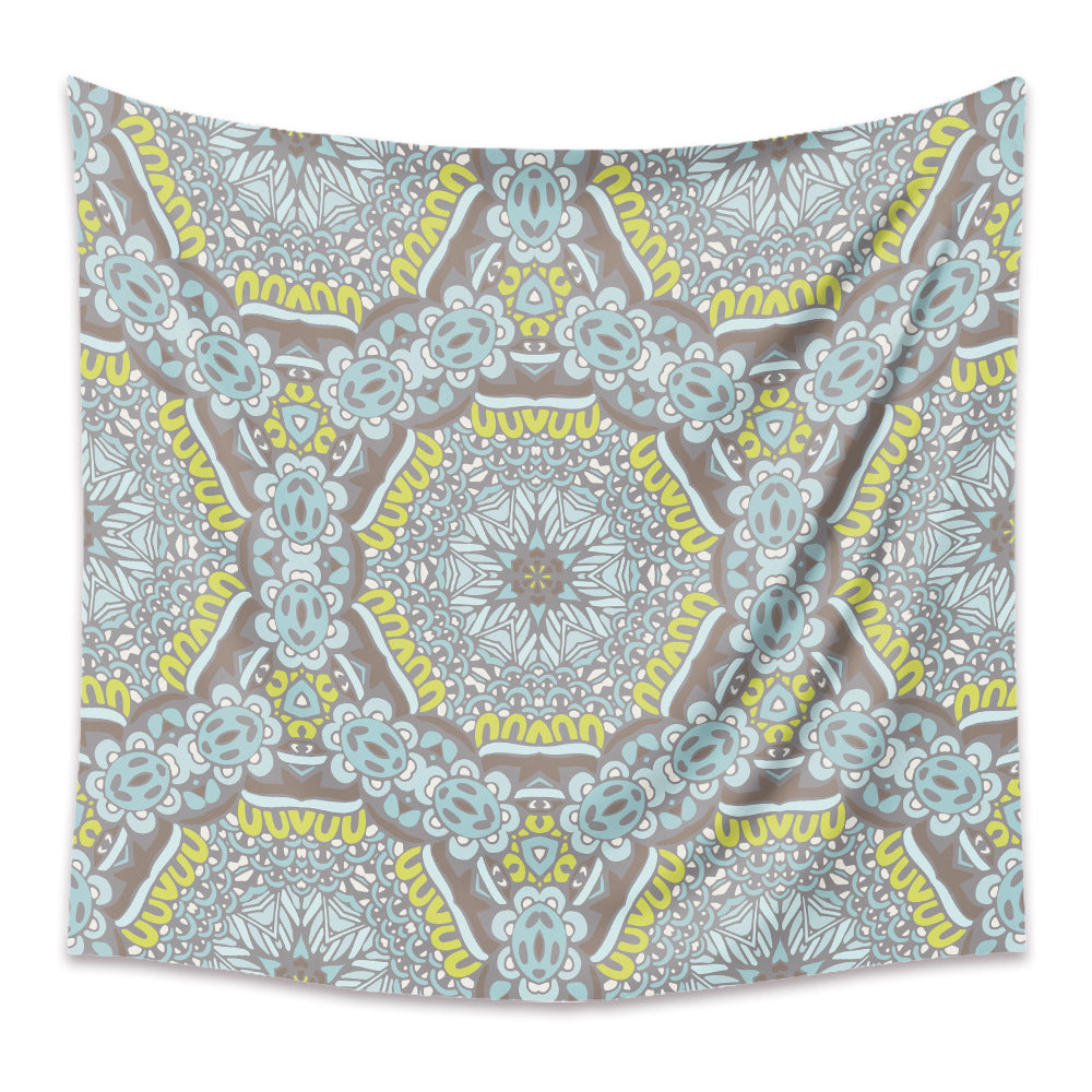HKM-880403 Bohemian Mandala Tapestry - Polyester Fiber, Multiple Sizes Available