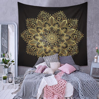 HKM-880403 Bohemian Mandala Tapestry - Polyester Fiber, Multiple Sizes Available