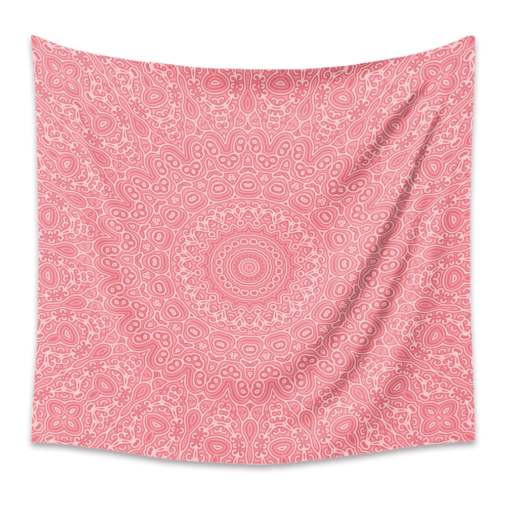 HKM-880403 Bohemian Mandala Tapestry - Polyester Fiber, Multiple Sizes Available