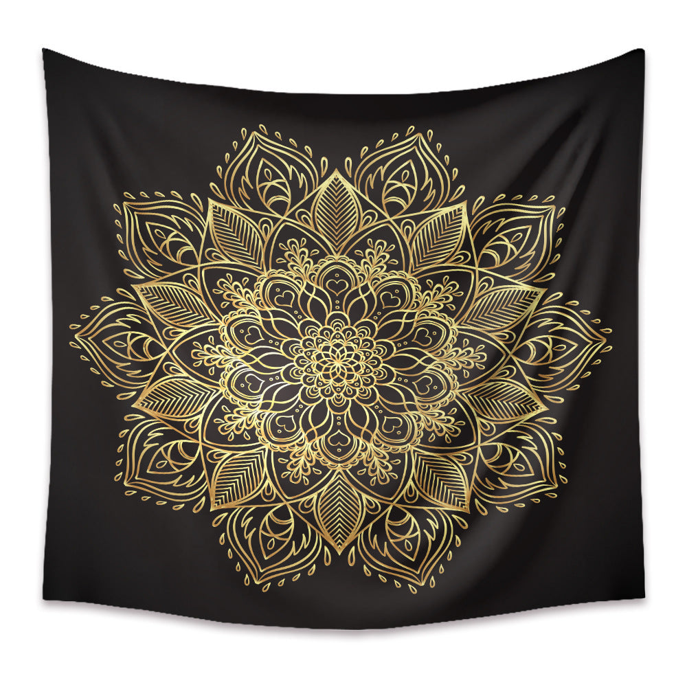 HKM-880403 Bohemian Mandala Tapestry - Polyester Fiber, Multiple Sizes Available