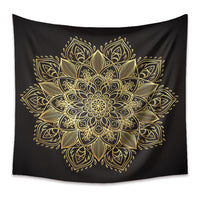 HKM-880403 Bohemian Mandala Tapestry - Polyester Fiber, Multiple Sizes Available