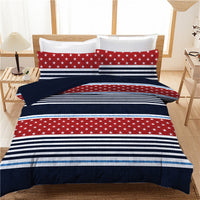 HKM-880403 Geometric Twill Three-Piece Quilt Cover Set in Yellow for 1.8m Beds