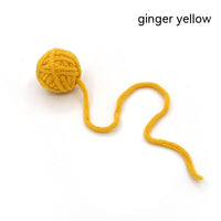 HKM-880531 Colorful Plush Cat Self-Play Toy Ball with Tail - 5cm Diameter