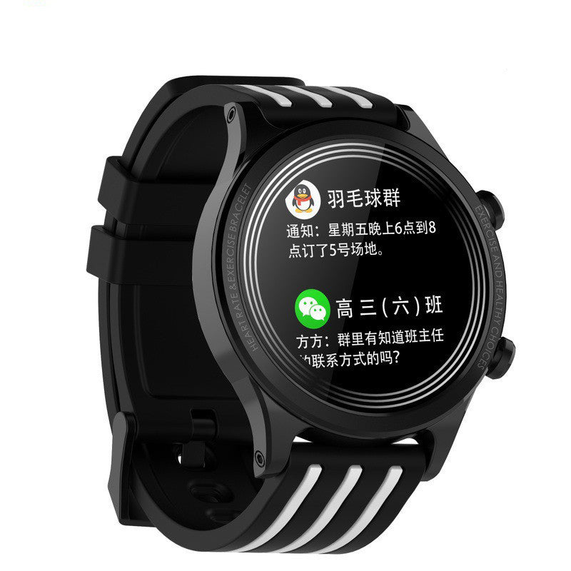 HKM-880595 Full Touch Smart Watch with Heart Rate Monitor, Zinc Alloy Design, Waterproof, USB Interface, Black and Red, Black and White, Black and Gray