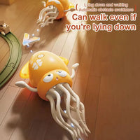 HKM-880659 Interactive Electric Crawling Octopus Toy with Obstacle Avoidance, Music, and Lights for Ages 2-7