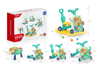 HKM-880723 Kids 2-in-1 Drawing Projector Table with Magnetic Writing Board, for Ages 2-4, Red Building Block Projection
