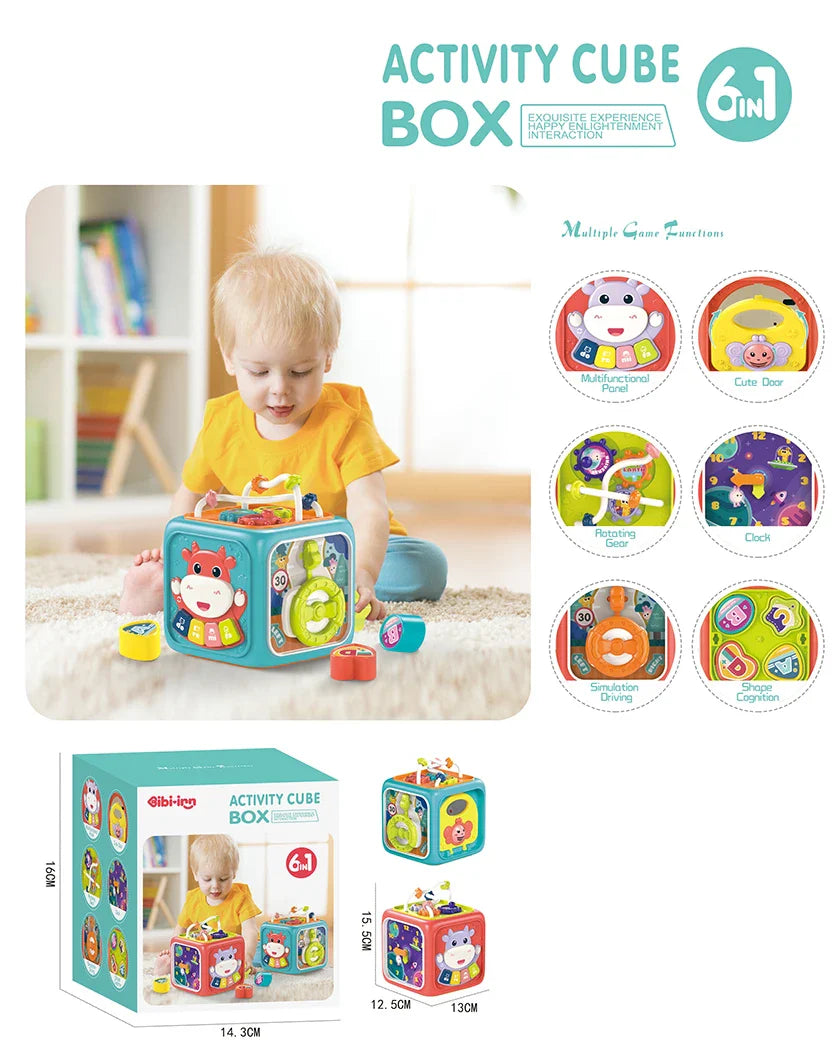 Kids 2-in-1 Drawing Projector Table with Magnetic Writing Board, for Ages 2-4, Red Building Block Projection