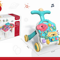 HKM-880723 Kids 2-in-1 Drawing Projector Table with Magnetic Writing Board, for Ages 2-4, Red Building Block Projection