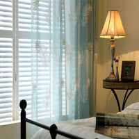 HKM-880787 Feather White Embroidered Polyester Vertical Blinds for Modern Spaces