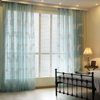 HKM-880787 Feather White Embroidered Polyester Vertical Blinds for Modern Spaces