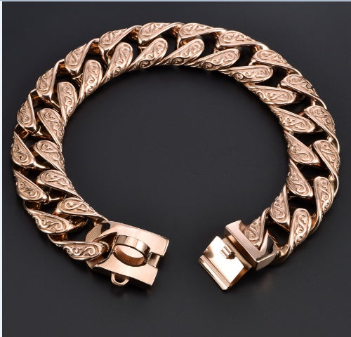 HKM-880787 Pitbull Dog Bulldog Metal Necklace Bully Collar Strong Clasp High Quality