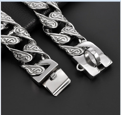 HKM-880787 Pitbull Dog Bulldog Metal Necklace Bully Collar Strong Clasp High Quality