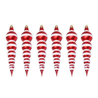 HKM-880851 Christmas Decoration Painted Gourd Balls - 6 Pack, 14cm Size for Festive Holiday Decor