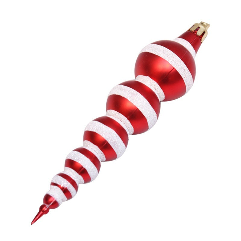 HKM-880851 Christmas Decoration Painted Gourd Balls - 6 Pack, 14cm Size for Festive Holiday Decor