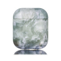HKM-880979 Marble Leopard Headphone Case for AirPods 1/2 - Clamshell Design, Floral Aesthetic
