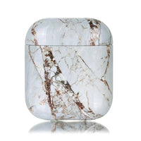 HKM-880979 Marble Leopard Headphone Case for AirPods 1/2 - Clamshell Design, Floral Aesthetic
