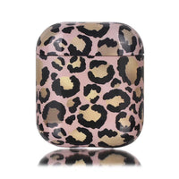 HKM-880979 Marble Leopard Headphone Case for AirPods 1/2 - Clamshell Design, Floral Aesthetic
