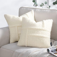 HKM-881043 Reversible Lamb Wool Cushion Cover - Available in Various Colors and Sizes