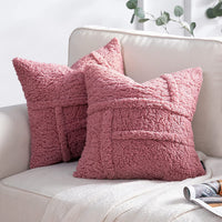 HKM-881043 Reversible Lamb Wool Cushion Cover - Available in Various Colors and Sizes