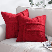 HKM-881043 Reversible Lamb Wool Cushion Cover - Available in Various Colors and Sizes