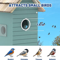 HKM-881171 Smart Bird Feeder Camera with AI Bird Species Identification, 3MP HD Photos, 2.4G Wi-Fi Connectivity, Blue