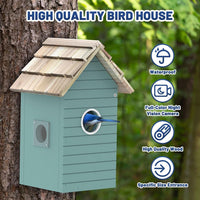 HKM-881171 Smart Bird Feeder Camera with AI Bird Species Identification, 3MP HD Photos, 2.4G Wi-Fi Connectivity, Blue