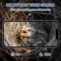 HKM-881171 Smart Bird Feeder Camera with AI Bird Species Identification, 3MP HD Photos, 2.4G Wi-Fi Connectivity, Blue