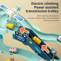 HKM-881235 Mars Base Electric Slot Car Track Set - DIY Railway Toy for Kids