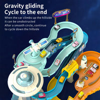 HKM-881235 Mars Base Electric Slot Car Track Set - DIY Railway Toy for Kids