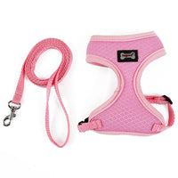 HKM-881427 Anti-Skid Mesh Cat Harness with Leash - Adjustable Neck and Chest Fit