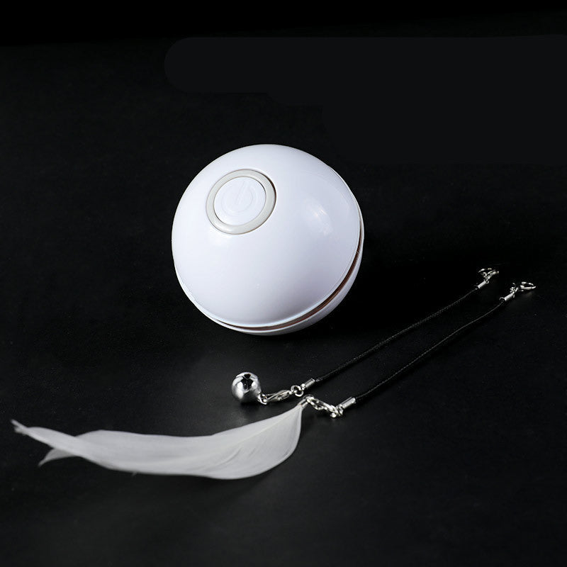 HKM-881683 Replaceable Feather-Proof Charging Rolling Automatic Funny Cat Toy Ball