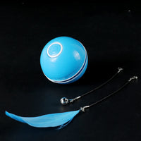 HKM-881683 Replaceable Feather-Proof Charging Rolling Automatic Funny Cat Toy Ball
