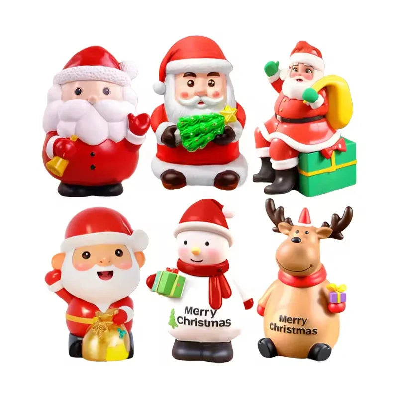 HKM-881811 DIY Vinyl Painting Piggy Bank with Lights and Music - Christmas Deer, Santa Claus, Snowman Sculpture for Kids