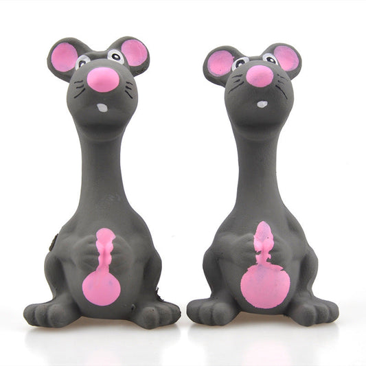 HKM-881875 Latex Molar Teeth Cleaning Chew Toy for Dogs - Gray, 14cm