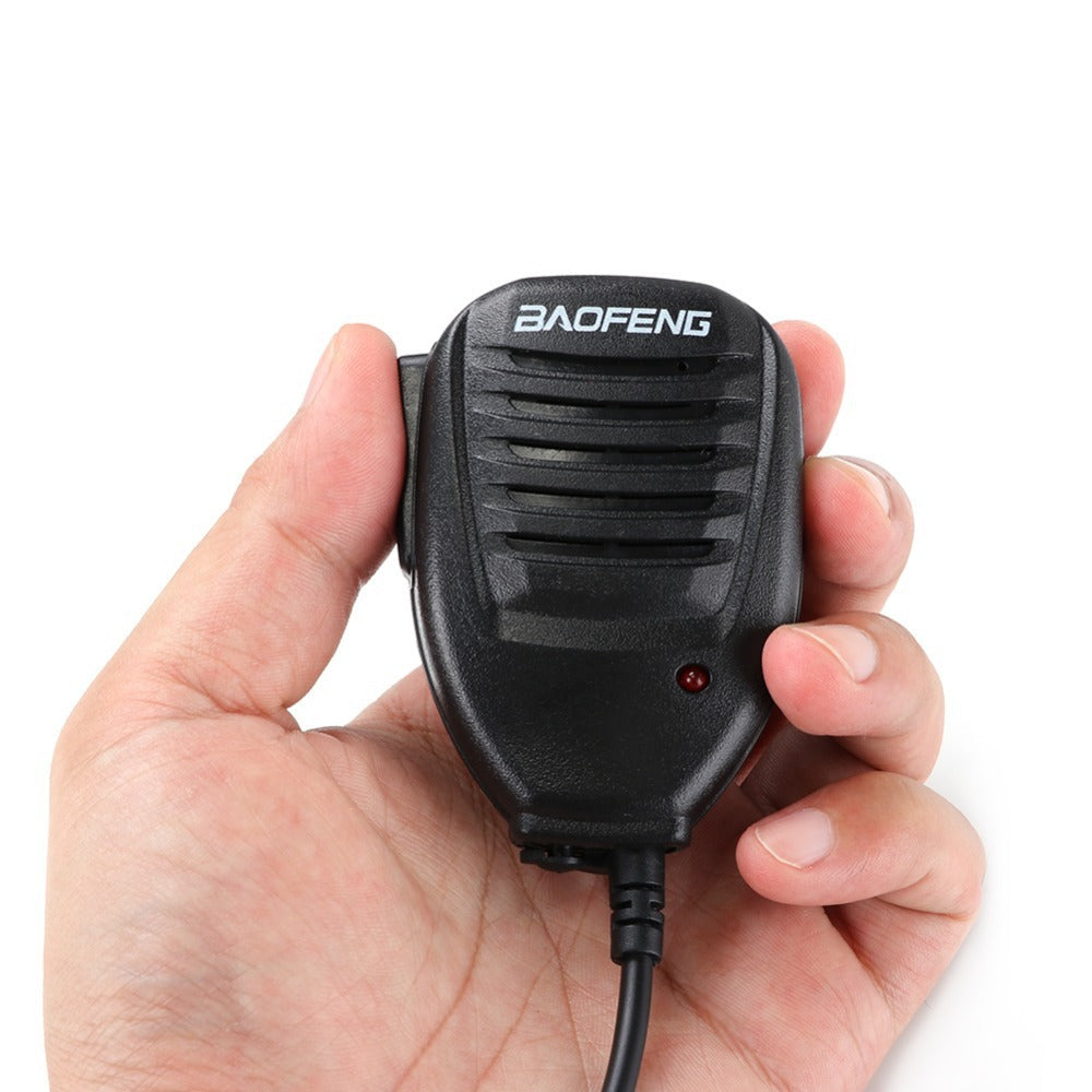 KTX-881939 Hand Microphone for UV5R Walkie-Talkie with Indicator Light and Clip-On Feature